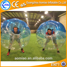 La mejor calidad 1.0mm TPU inflable vientre parachoques pelota rebote atrás bola burbuja fútbol